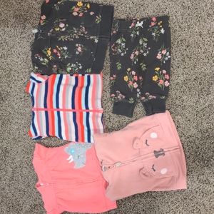 4 jackets 1 pants - 6 months